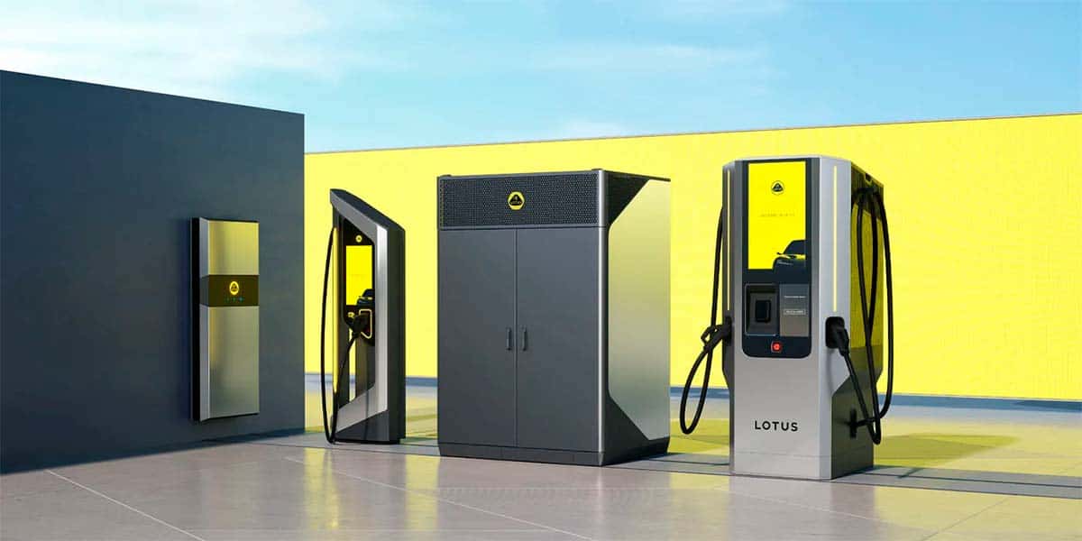 Lotus lanza sus propios cargadores con potencias de hasta 450 kW