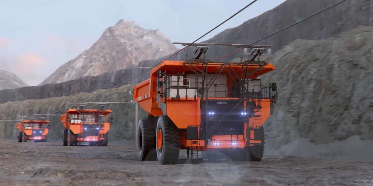 Hitachi y ABB crean un gran camión volquete minero totalmente eléctrico