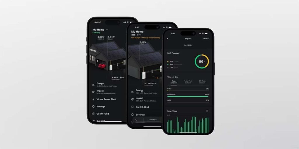 Aplicación para gestionar la carga y energía de coches eléctricos desde casa. APLICACIÓN de Tesla