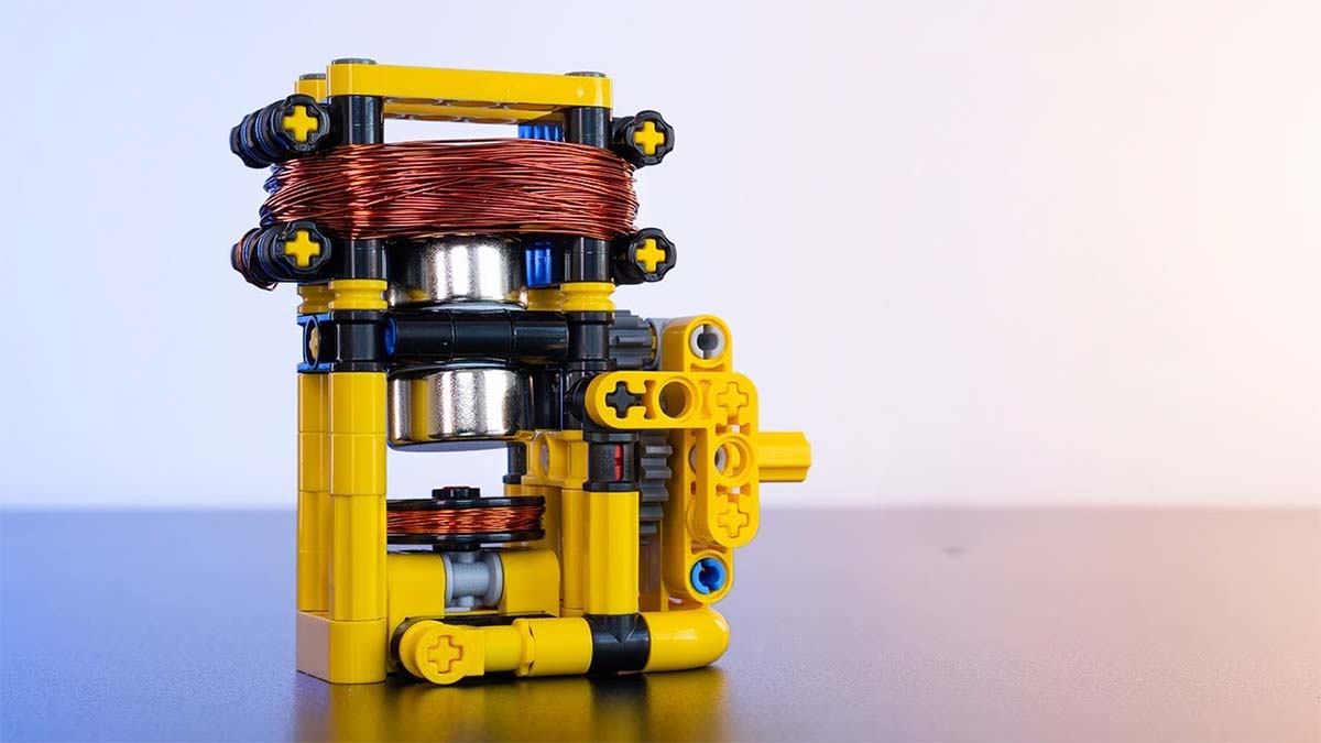 Así funciona un motor eléctrico fabricado con piezas de LEGO
