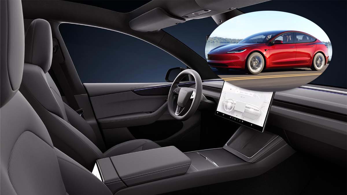 El Tesla Model 3 2026 prepara mejoras en el interior: pantalla QHD y techo oscuro