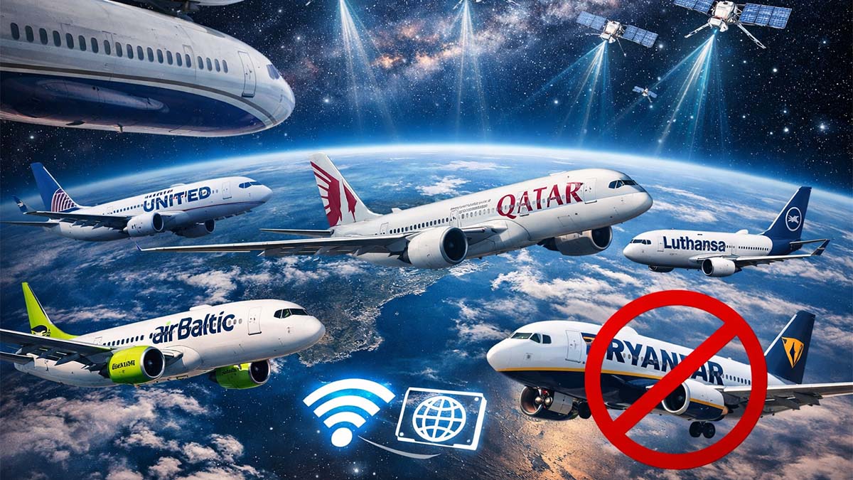 Aerolíneas con Starlink en 2026: lista completa y las compañías que no lo instalarán