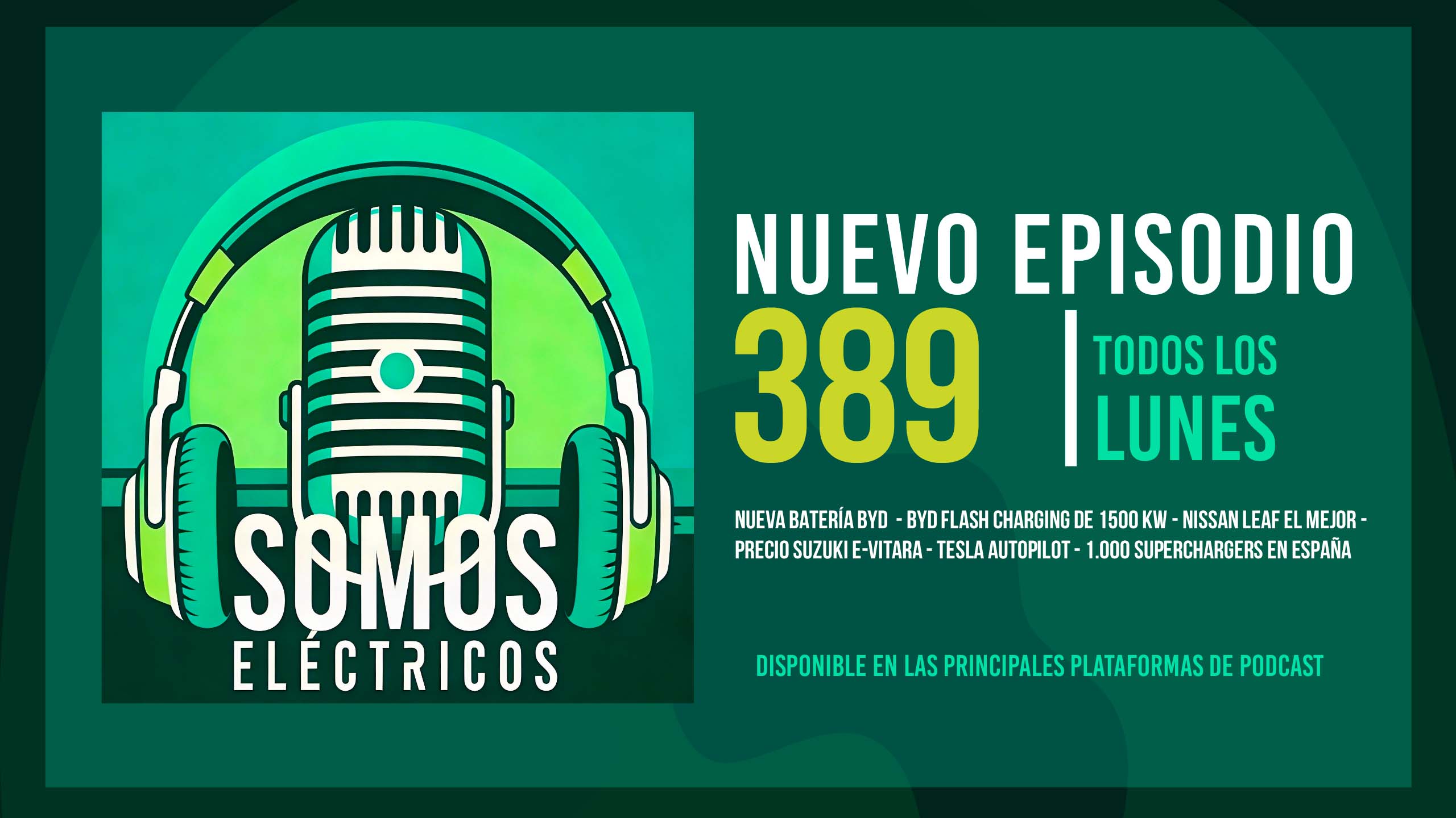 Podcast coches eléctricos: BYD revoluciona la carga, Tesla cambia Autopilot y España alcanza los 1.000 Supercargadores (Episodio 389)