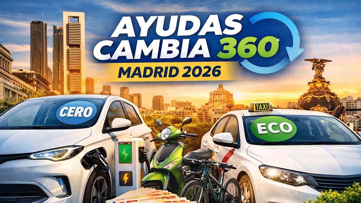 Madrid reactiva las Ayudas Cambia 360 en 2026: hasta 4.000 euros para coches eléctricos y 23,3 millones en subvenciones