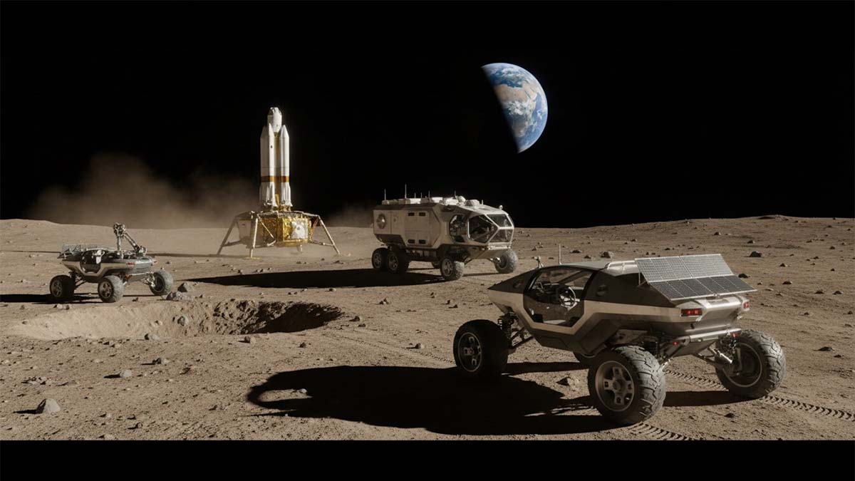 Descubre los 3 coches lunares que revolucionarán la misión Artemis en 2026