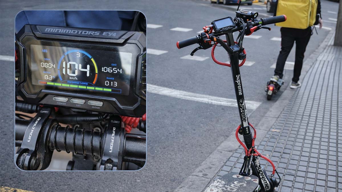 Interceptado un patinete a 104 km/h en Las Palmas: Además el conductor dio positivo en drogas