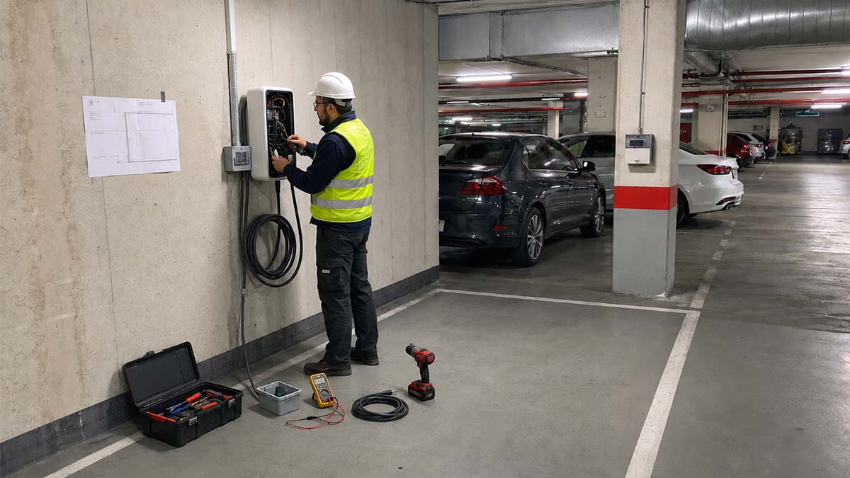 Instalar un punto de recarga en un garaje comunitario: permisos, pasos y ventajas