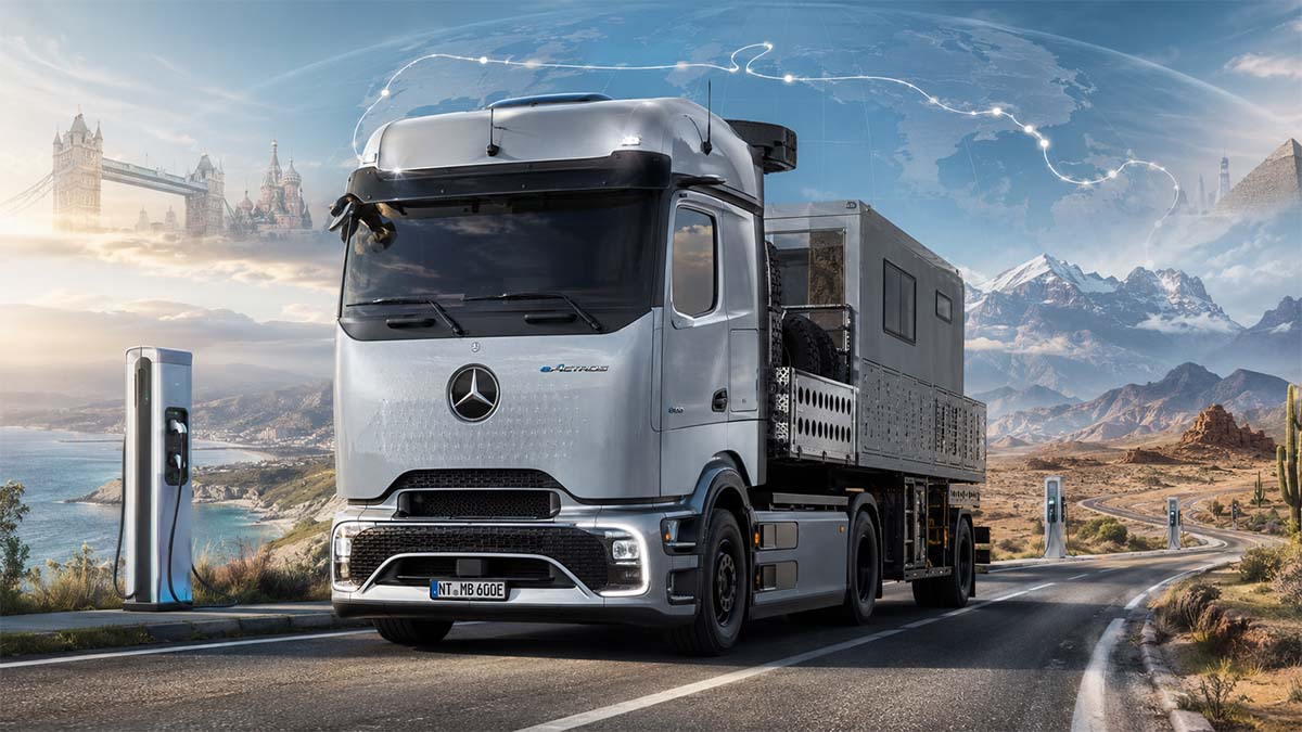 Mercedes eActros 600: el camión eléctrico que dará la vuelta al mundo con 80 recargas