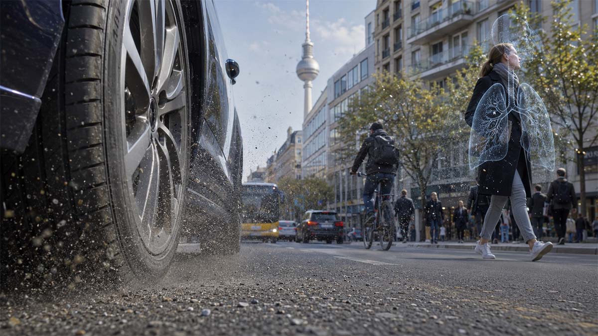 Los neumáticos también contaminan: un estudio detecta microplásticos invisibles en el aire de la ciudad