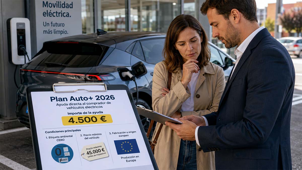Plan Auto+ 2026: las 3 condiciones que podrían dejarte sin los 4.500 € de subvención al comprar coche eléctrico